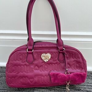 Juicy Couture Plum Pink and Gold Purse